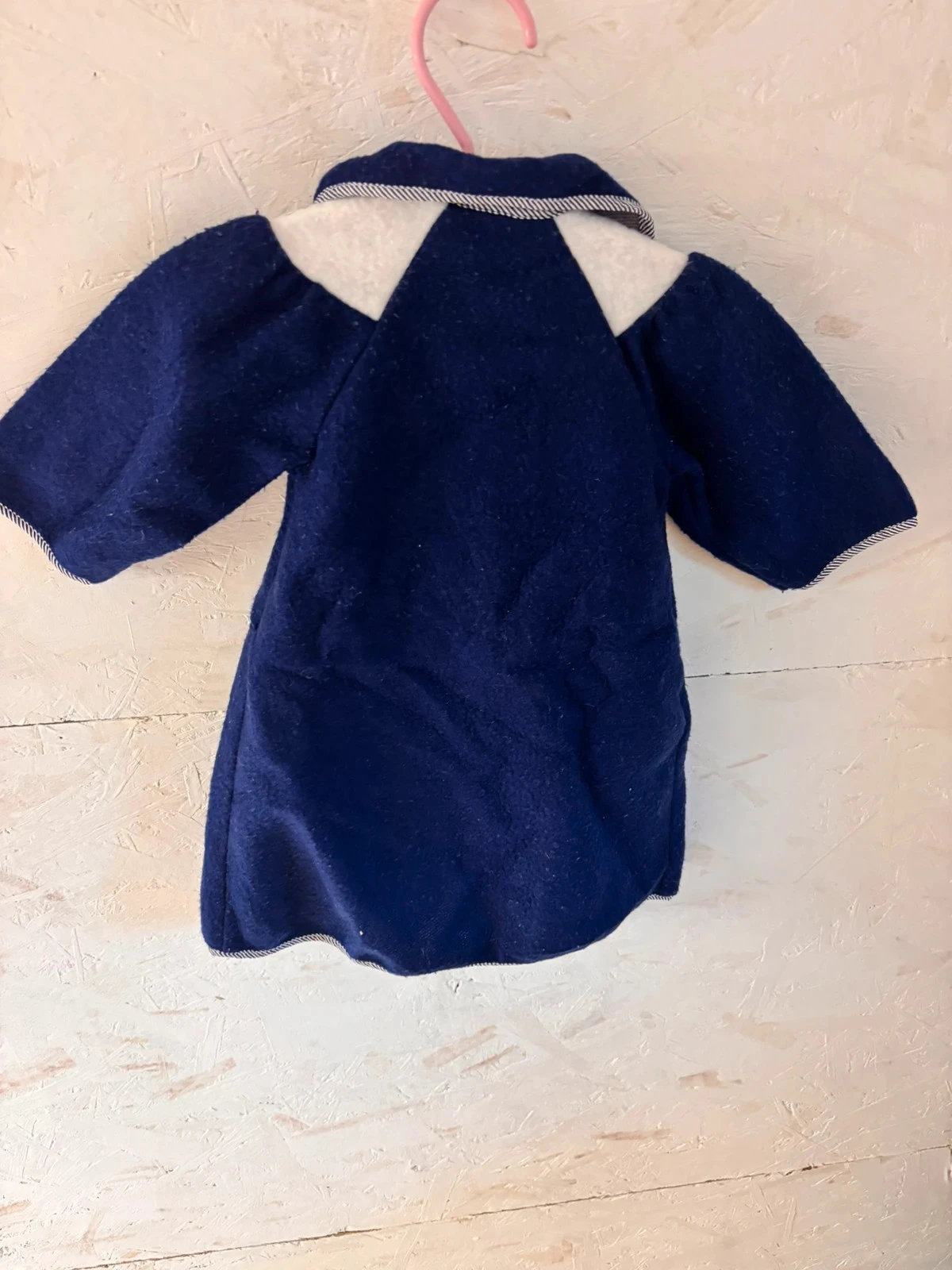 Navy blue & white vintage warm coat / Jacket – 12 months (74 cm) – photo 8